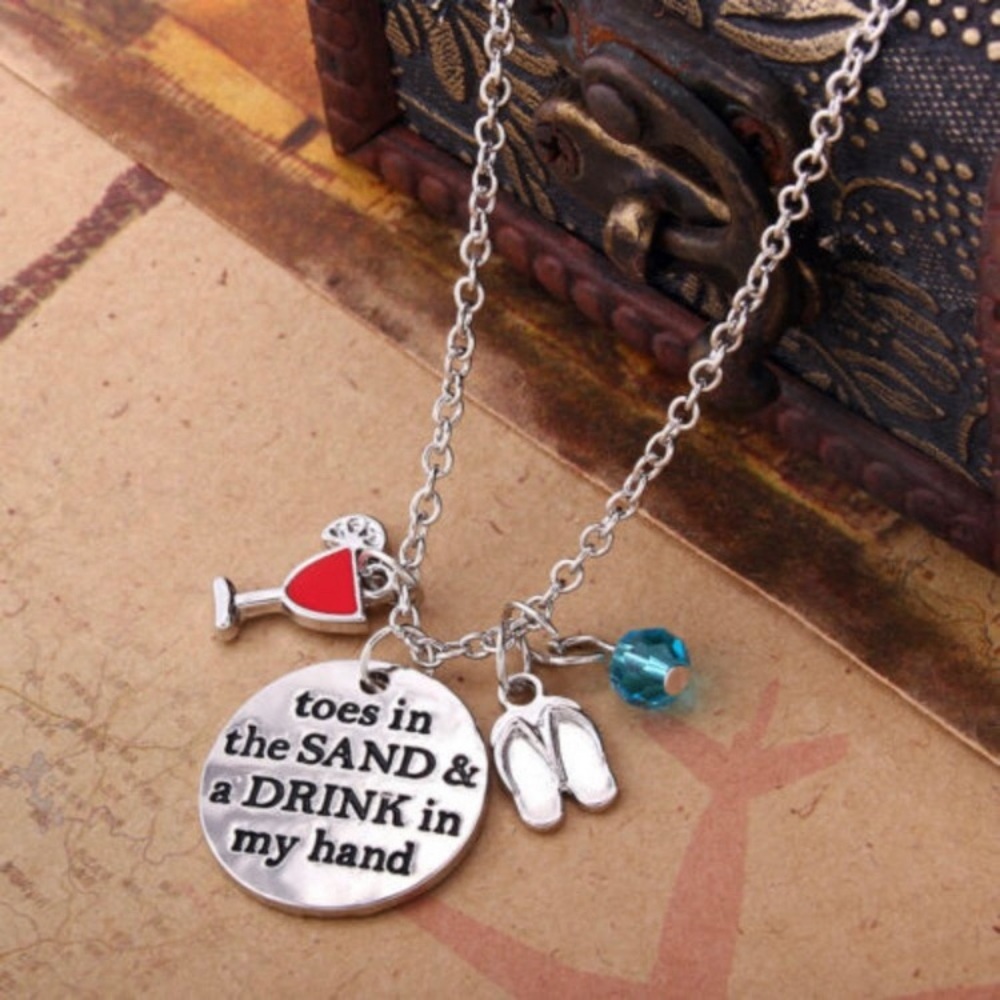 Sand & Drink Beach Nautical theme Necklace